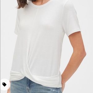 Gap Softspun Twist Front Shirt - White